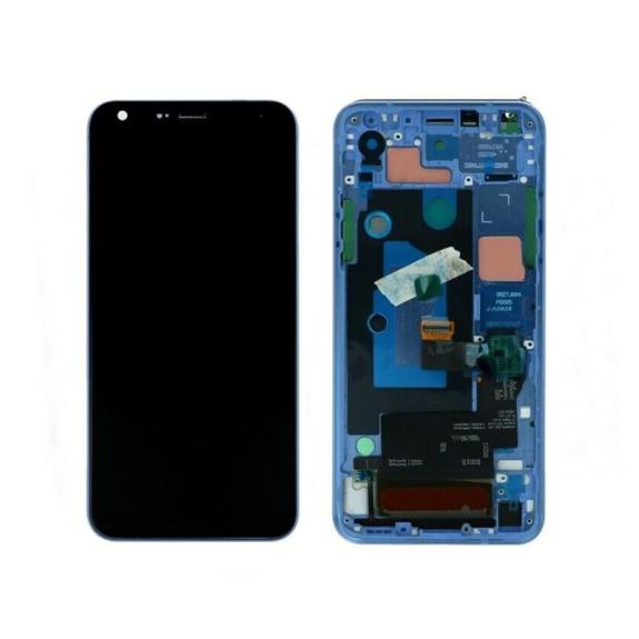 PANTALLA TACTIL LCD COMPLETA PARA LG Q7 CON MARCO MORADO