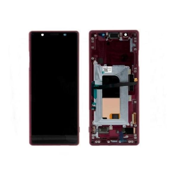 PANTALLA TACTIL LCD COMPLETA PARA SONY XPERIA 5 CON MARCO ROJO