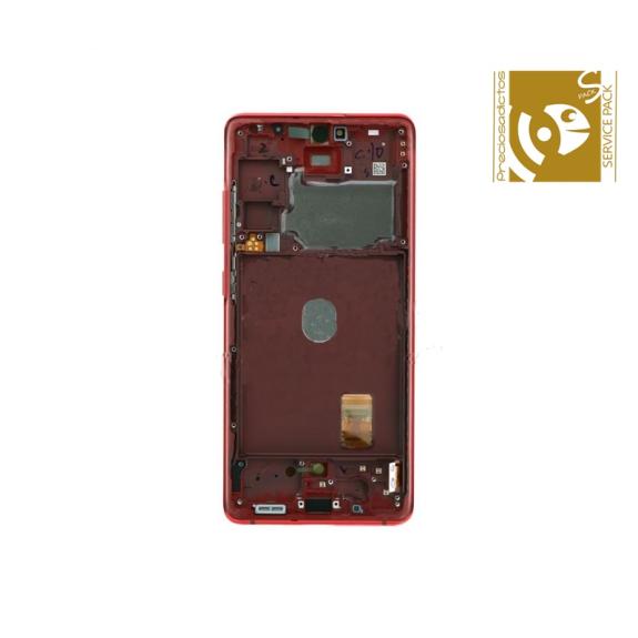 Pantalla SERVICE PACK para Samsung Galaxy S20 FE / 5G rojo