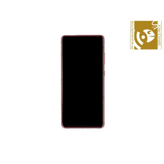 Pantalla SERVICE PACK para Samsung Galaxy S20 FE 5G rojo