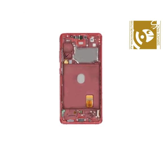 Pantalla SERVICE PACK para Samsung Galaxy S20 FE 5G rojo
