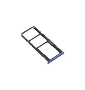 SIM card holder (dual) + SD for OPPO Realme C11 Blue