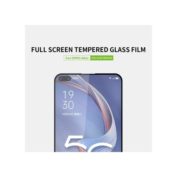 PROTECTOR DE PANTALLA CRISTAL TEMPLADO 2.5D NEGRO PARA OPPO A92S