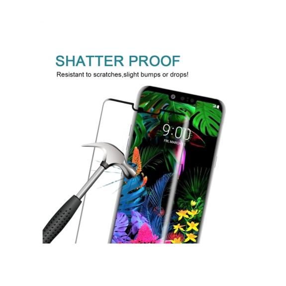 PROTECTOR DE PANTALLA CRISTAL TEMPLADO 3D NEGRO PARA LG G8 THINQ