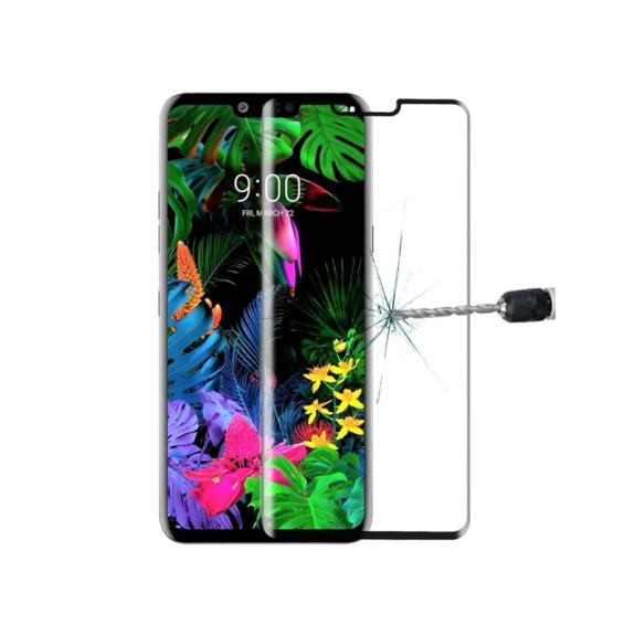 PROTECTOR DE PANTALLA CRISTAL TEMPLADO 3D NEGRO PARA LG G8 THINQ