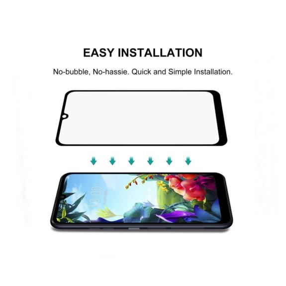 PROTECTOR DE PANTALLA CRISTAL TEMPLADO NEGRO PARA LG K40S