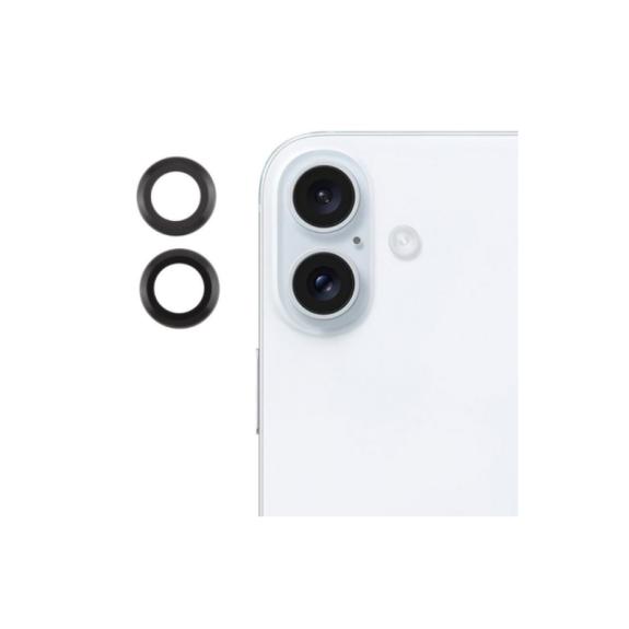 Protector Lente Para iPhone 16 / 16 Plus Negro