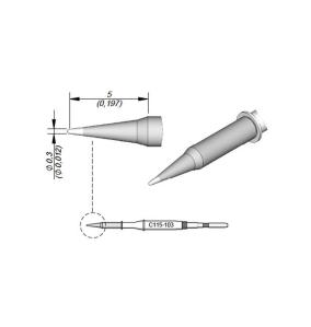 Punta Cónico para Soldador JBC C245036 de S1 0.5mm