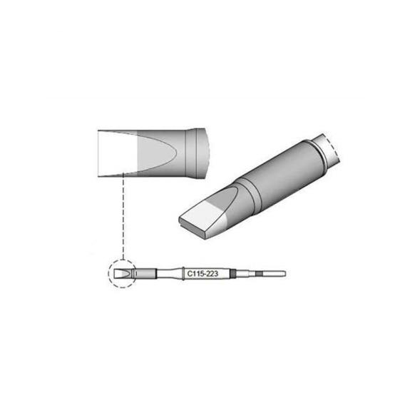 Punta Soldador JBC C115223 de Cabezal Cincel - 2.4x0.6mm