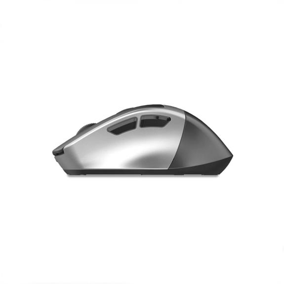 Ratón Inalámbrico Ergonomico en Negro-Plata