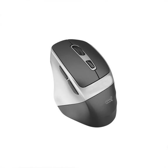 Ratón Inalámbrico Ergonomico en Negro-Plata