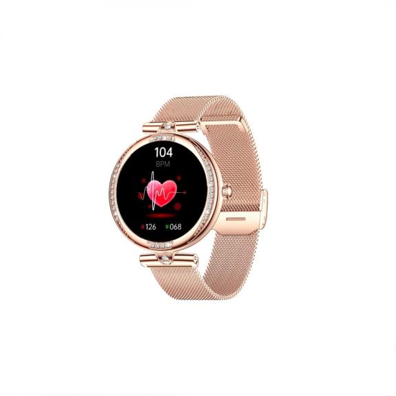 Smartwatch Mónaco + 2 Correas en Rosa-Dorado