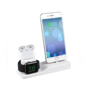 SOPORTE BASE DE CARGA PARA AIRPODS PRO BLANCO /APPLE WATCH/APPLE