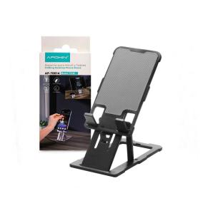 SOPORTE DE MOVIL Y TABLET PLEGABLE E INCLINACION AJUSTABLE NEGRO