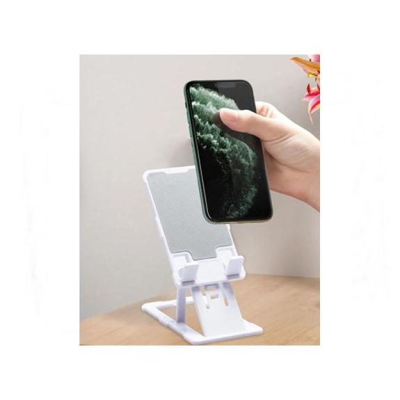 SOPORTE MOVIL Y TABLET PLEGABLE E INCLINACION AJUSTABLE BLANCO