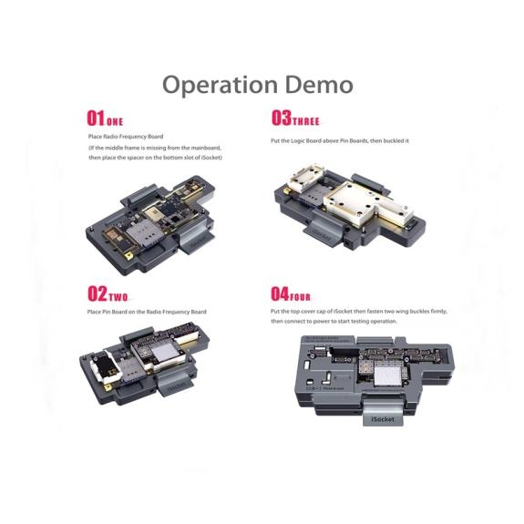 Soporte Prueba de Placa Base Qianli iSocket - iPhone X