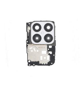 Soporte retencion placa para Huawei Honor X8 4G con lente plata
