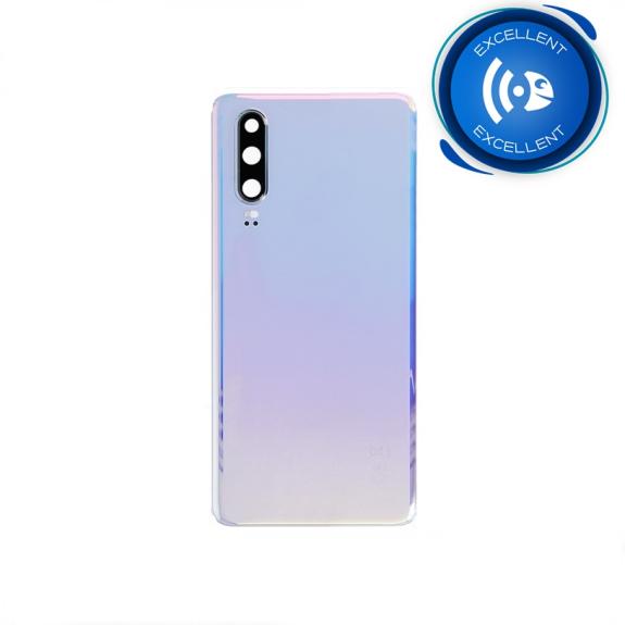 Tapa para Huawei P30 blanco perla con lente EXCELLENT