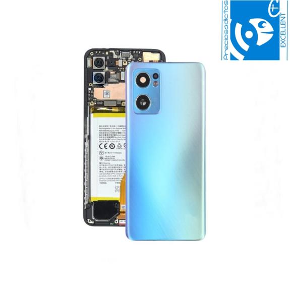 Tapa para Oppo Reno7 5G con embellecedor azul EXCELLENT