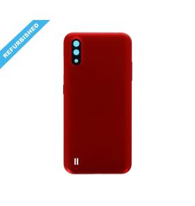 Tapa para Samsung Galaxy A01 rojo con lente | REFURBISHED