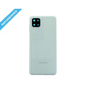 Tapa para Samsung Galaxy A12 blanco con embellecedor