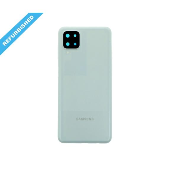 Tapa para Samsung Galaxy A12 blanco con embellecedor