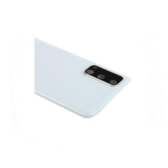 Tapa para Samsung Galaxy S20 con embellecedor blanco