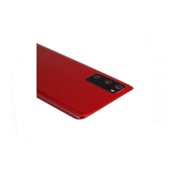 Tapa para Samsung Galaxy S20 con embellecedor rojo