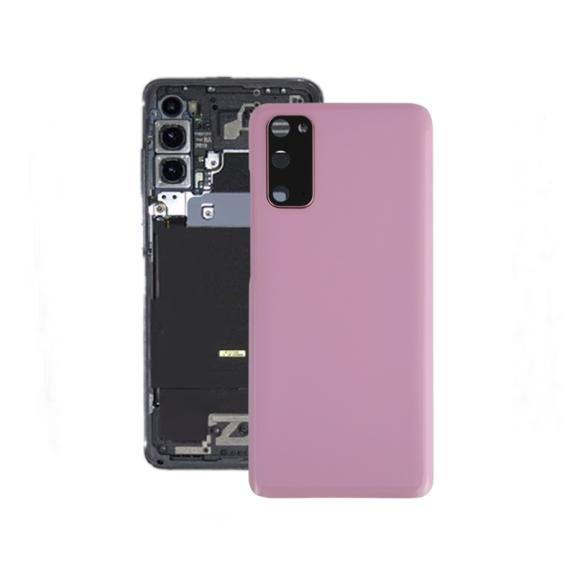 Tapa para Samsung Galaxy S20 con embellecedor rosa