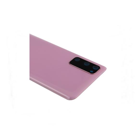 Tapa para Samsung Galaxy S20 con embellecedor rosa