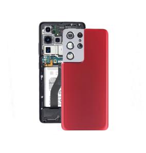 Tapa para Samsung Galaxy S21 Ultra 5G con embellecedor rojo