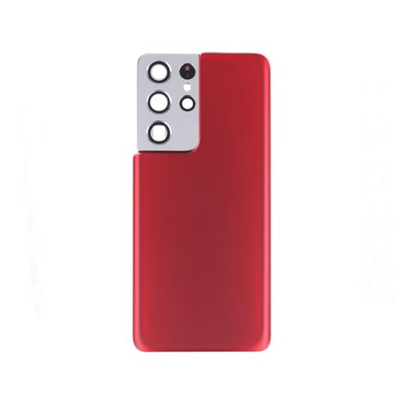 Tapa para Samsung Galaxy S21 Ultra 5G con embellecedor rojo