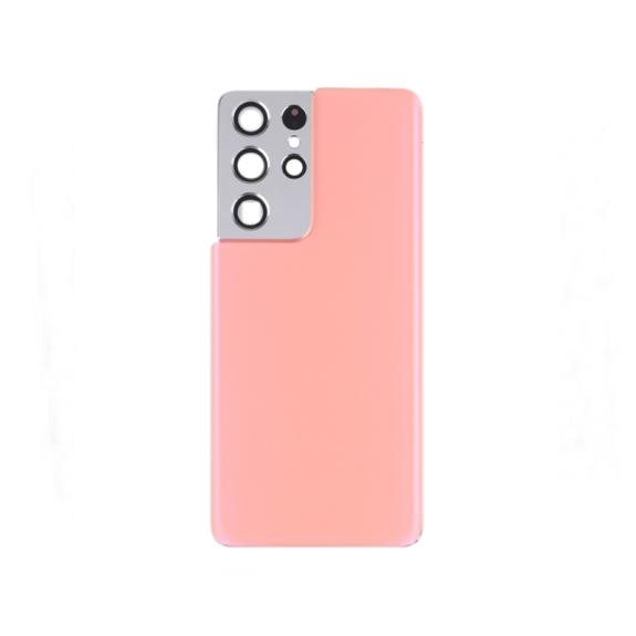Tapa para Samsung Galaxy S21 Ultra 5G con embellecedor rosa
