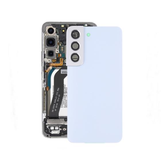 Tapa para Samsung Galaxy S22 5G con embellecedor blanco