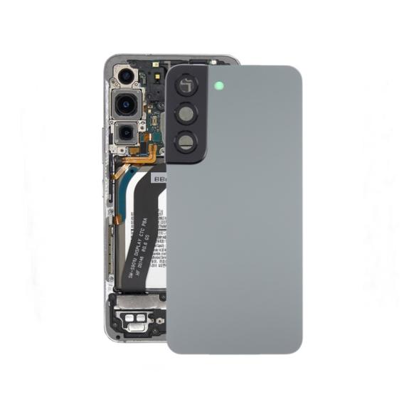 Tapa para Samsung Galaxy S22 5G con embellecedor gris