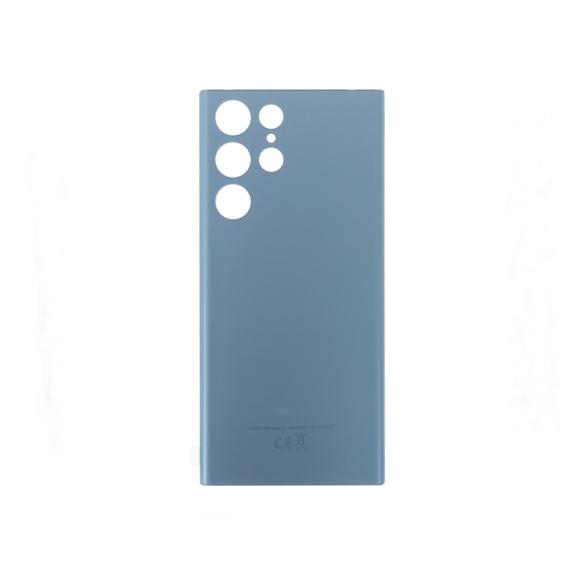 Tapa para Samsung Galaxy S22 Ultra 5G azul con adhesivo