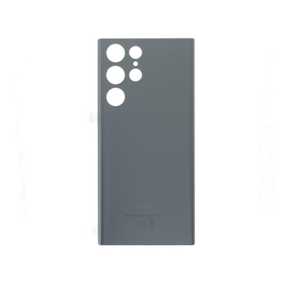 Tapa para Samsung Galaxy S22 Ultra 5G gris con adhesivo