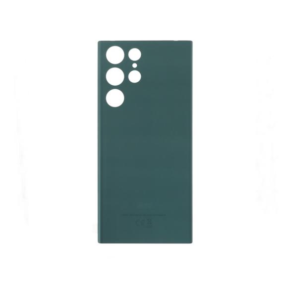 Tapa para Samsung Galaxy S22 Ultra 5G verde con adhesivo