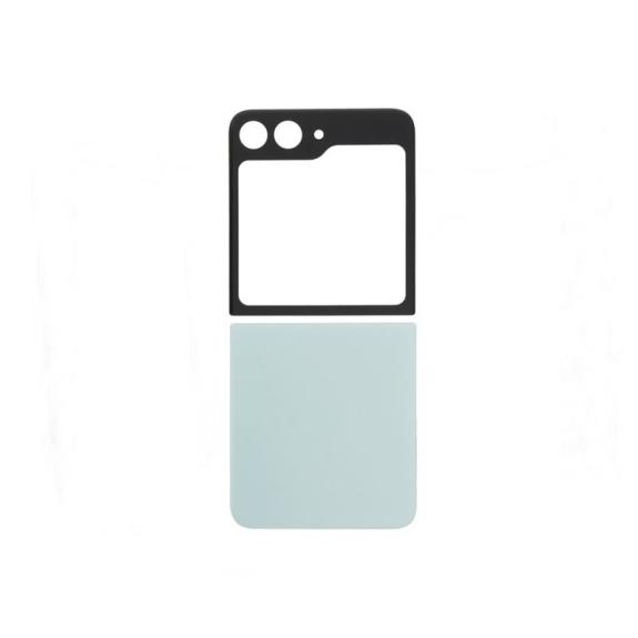 Tapa para Samsung Galaxy Z Flip5 verde con adhesivo