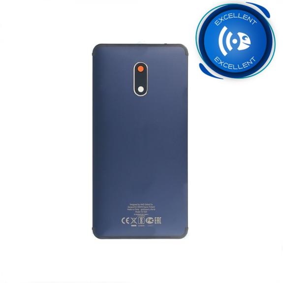 TAPA TRASERA CUBRE BATERIA CON LENTE PARA NOKIA 6 AZUL