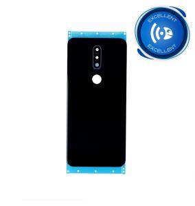 TAPA TRASERA CUBRE BATERIA CON LENTE PARA NOKIA 7.1 NEGRO