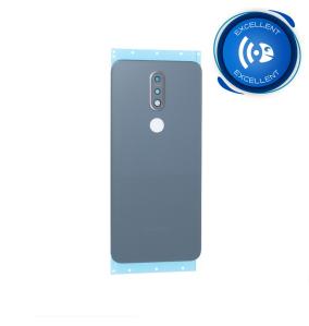 TAPA TRASERA CUBRE BATERIA CON LENTE PARA NOKIA 7.1 PLATA