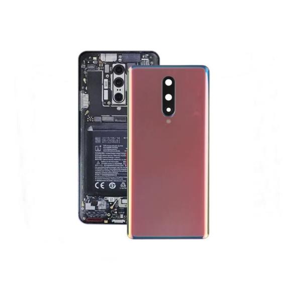 TAPA TRASERA CUBRE BATERIA CON LENTE PARA ONEPLUS 8 PLATEADO