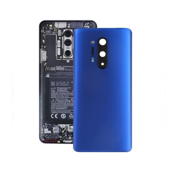 TAPA TRASERA CUBRE BATERIA CON LENTE PARA ONEPLUS 8 PRO AZUL