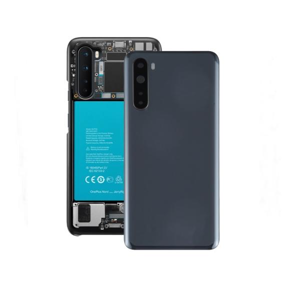 TAPA TRASERA CUBRE BATERIA CON LENTE PARA ONEPLUS NORD GRIS