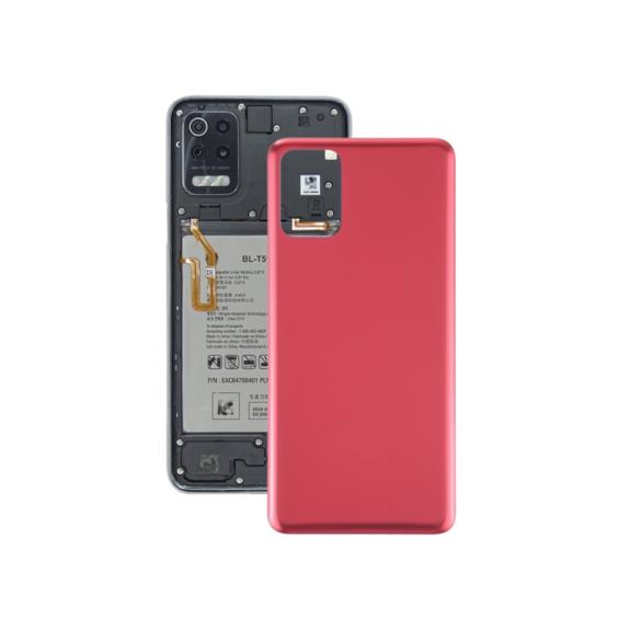 TAPA TRASERA CUBRE BATERIA PARA LG K52 / K62 ROJO