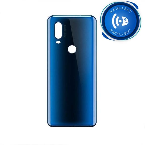 TAPA TRASERA CUBRE BATERIA PARA MOTOROLA ONE VISION AZUL
