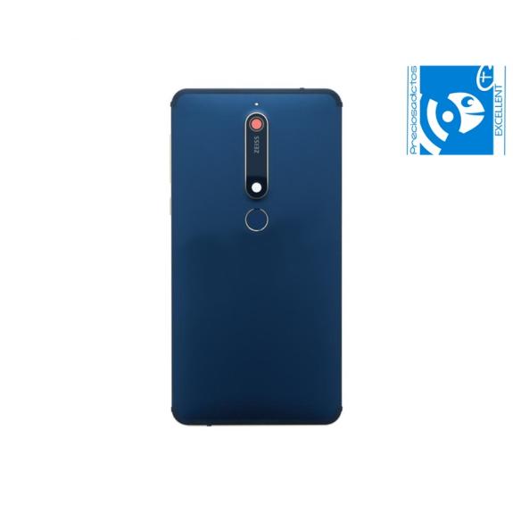 TAPA TRASERA LENTE, BOTONES Y FINGERPRINT PARA NOKIA 6.1 AZUL