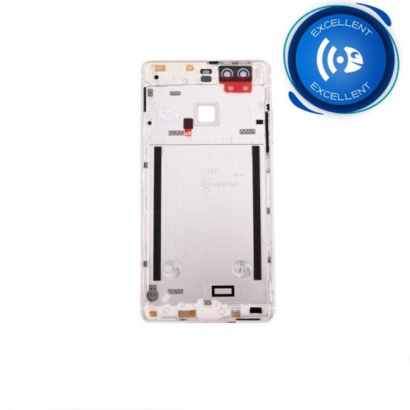 TAPA TRASERA PARA HUAWEI ASCEND P9 CON BOTON BLANCO