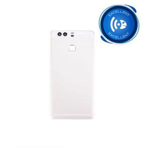 TAPA TRASERA PARA HUAWEI ASCEND P9 CON BOTON BLANCO